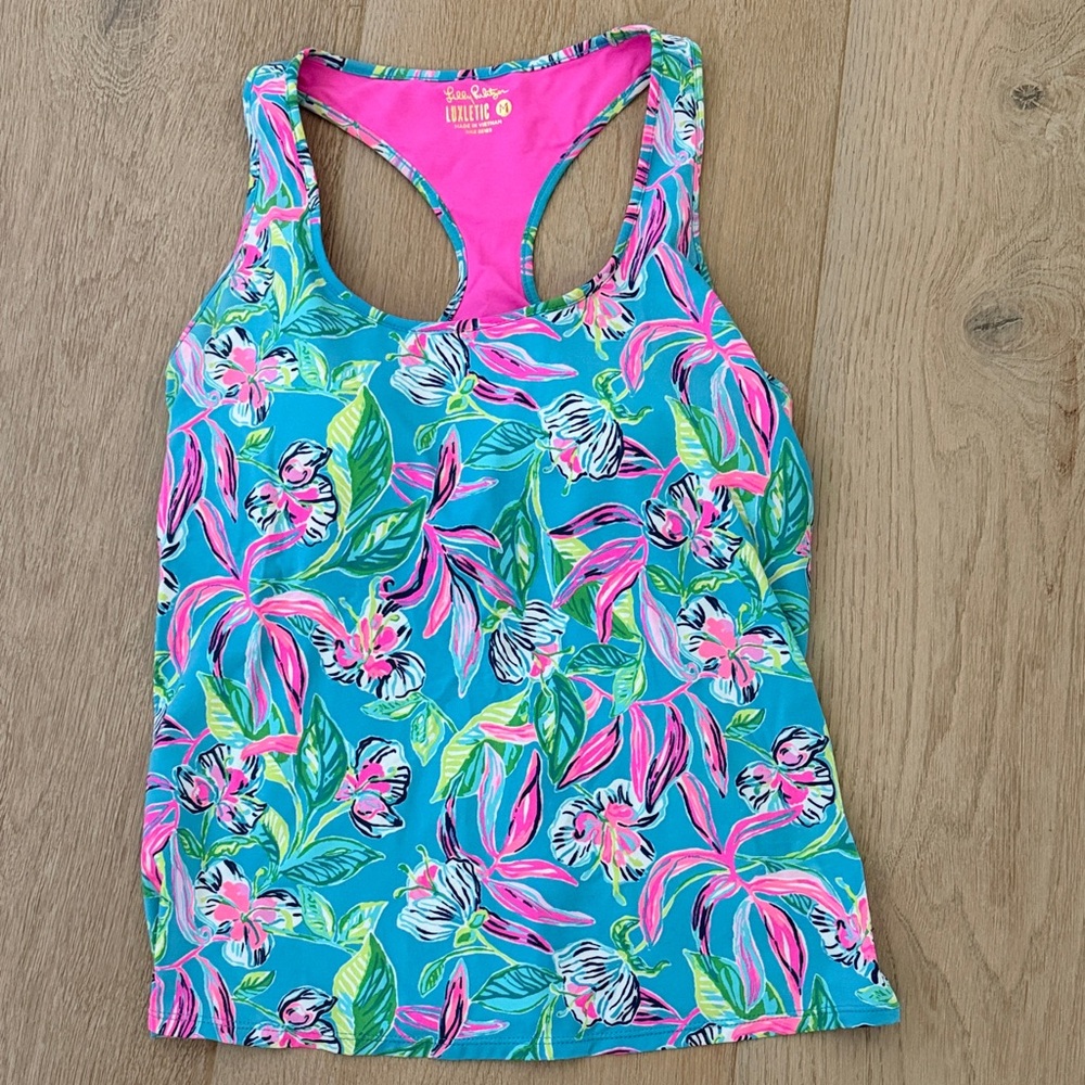 Lilly Pulitzer Tropical Floral Racerback Tank